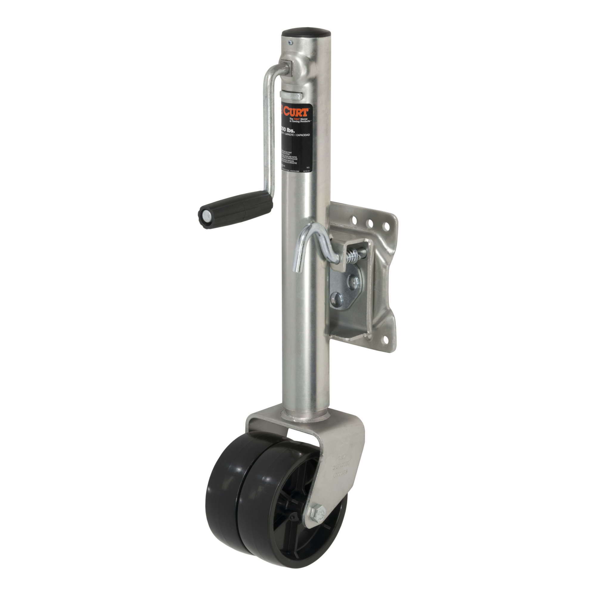 Curt Manufacturing, Marine Jack w Dual 6in. Wheels 1500 lbs, 10in. Travel, Model# 28156